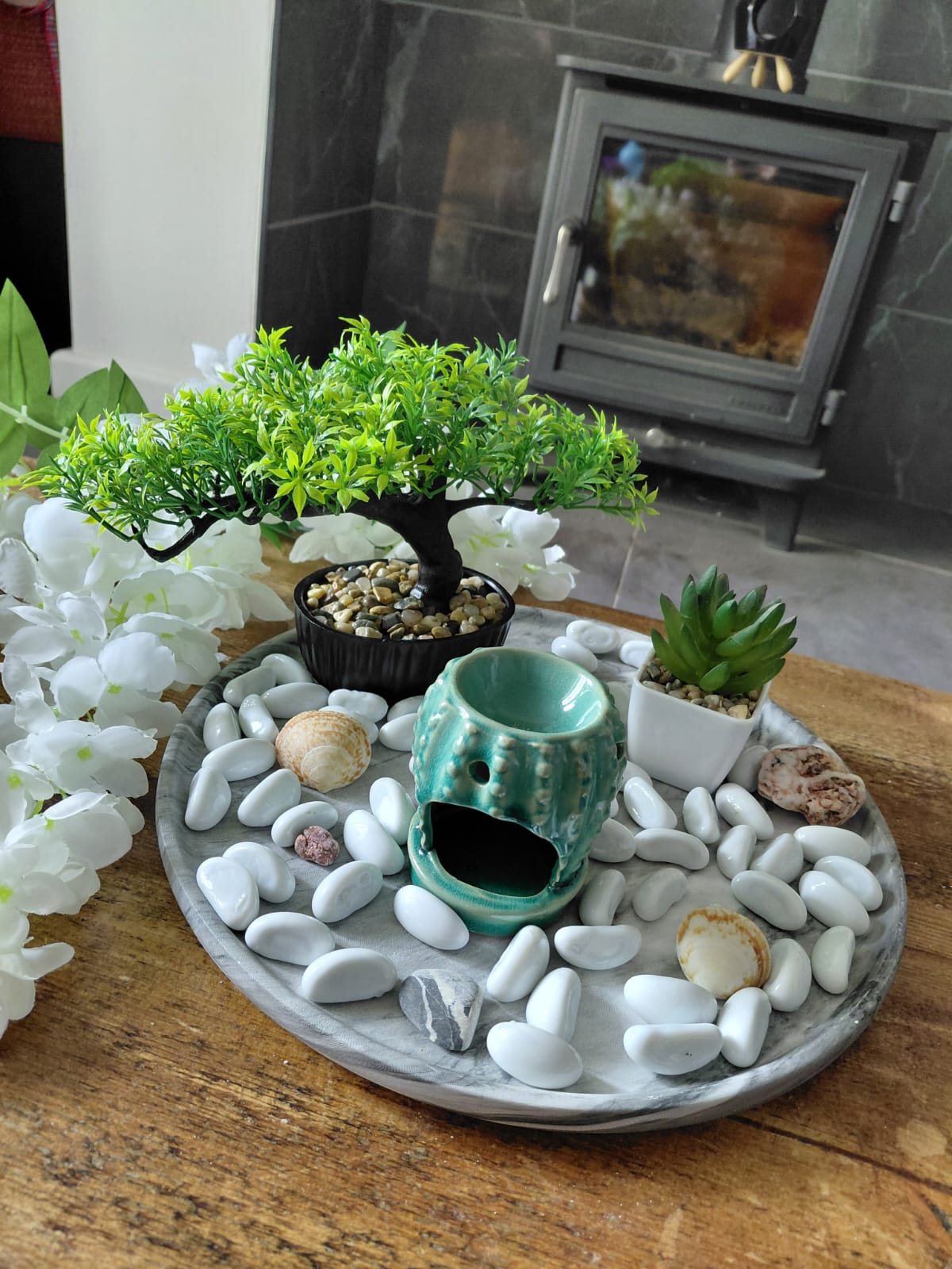 Small Teal Green Cactus Burner